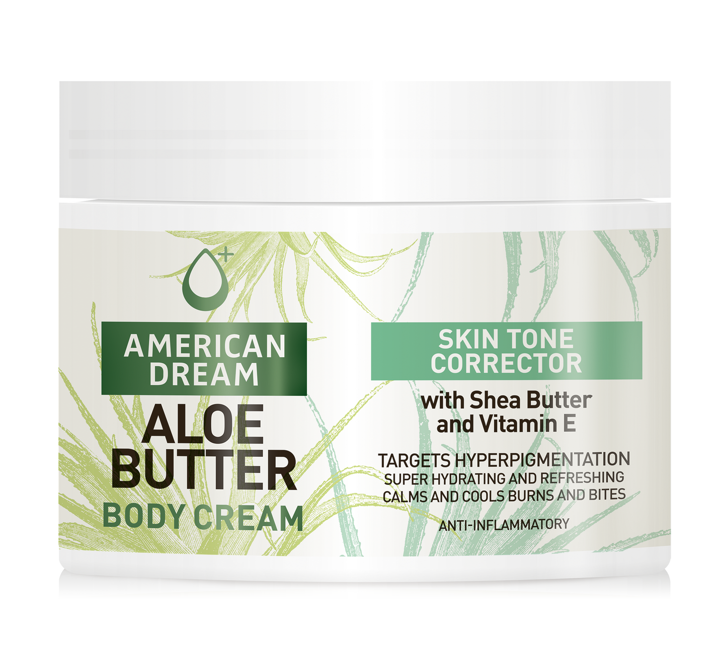 American Dream Aloe Butter Body Cream Skin Tone Corrector with Shea Butter and Vitamin E 500ML
