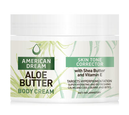 American Dream Aloe Butter Body Cream Skin Tone Corrector with Shea Butter and Vitamin E 500ML