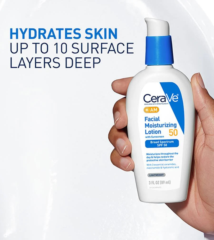 CeraVe AM Facial Moisturising Lotion 52ml SPF50